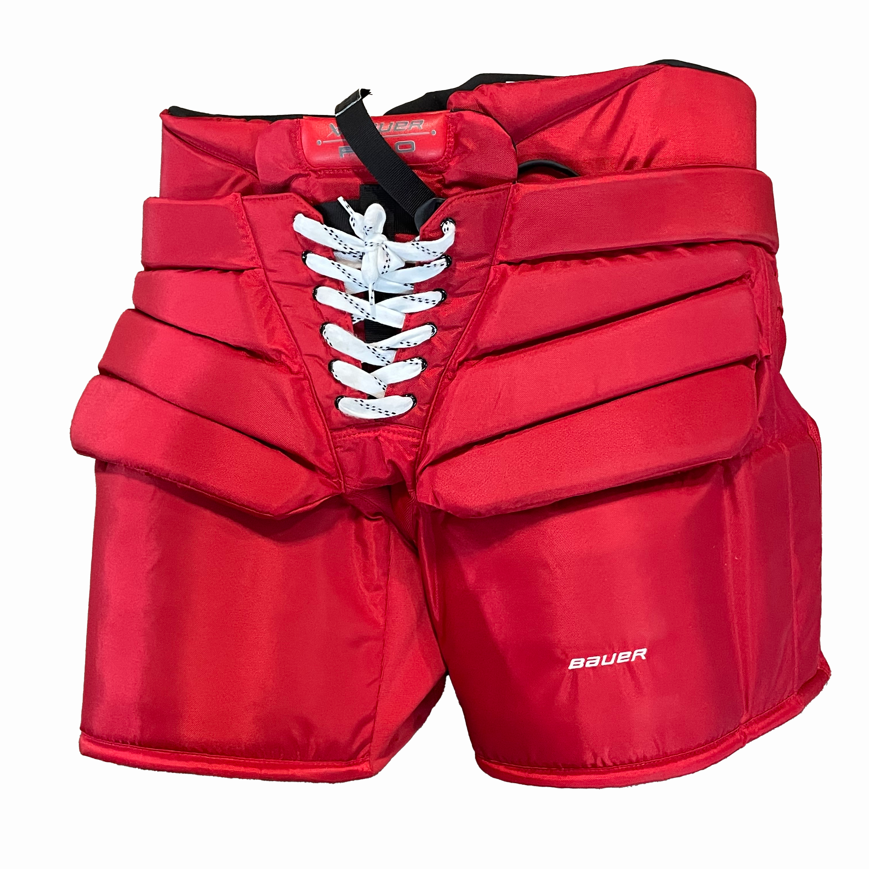 Bauer Pro - Pantalon de gardien de but de hockey NCAA Pro Stock (rouge)